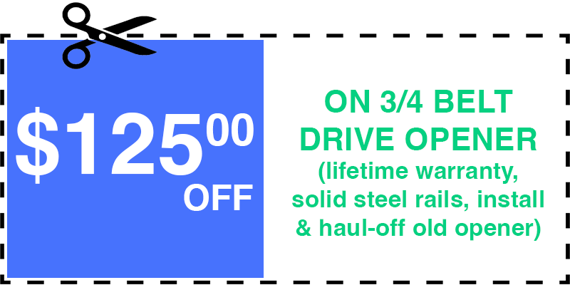 125 off garage door opener